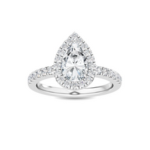  Classic Pear Halo Engagement Ring
