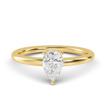  Pear Solitaire Ring