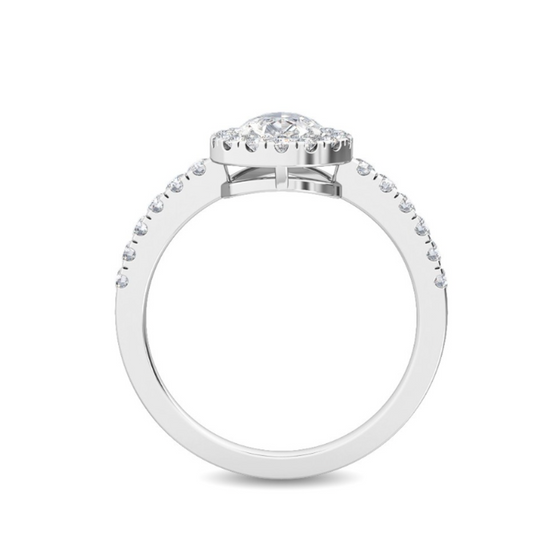 Classic Pear Halo Engagement Ring