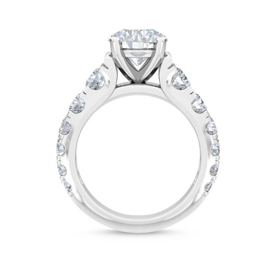 Channel Setting Round Engagement Ring