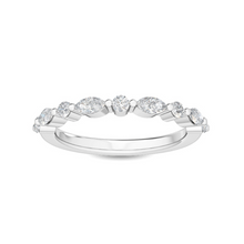  Semi Eternity Marquise and Round cut Diamond Ring
