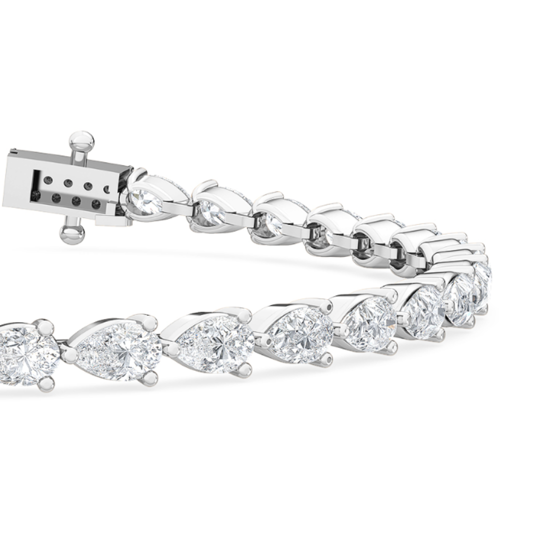 Orchid Pear cut Tennis Bracelet