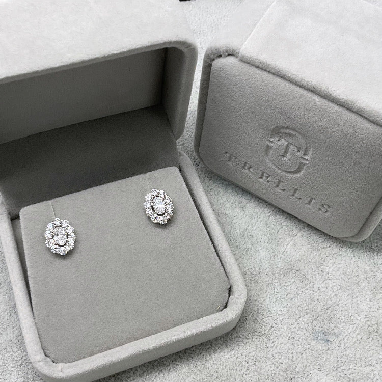 oval halo lab grown diamond earrings hong kong