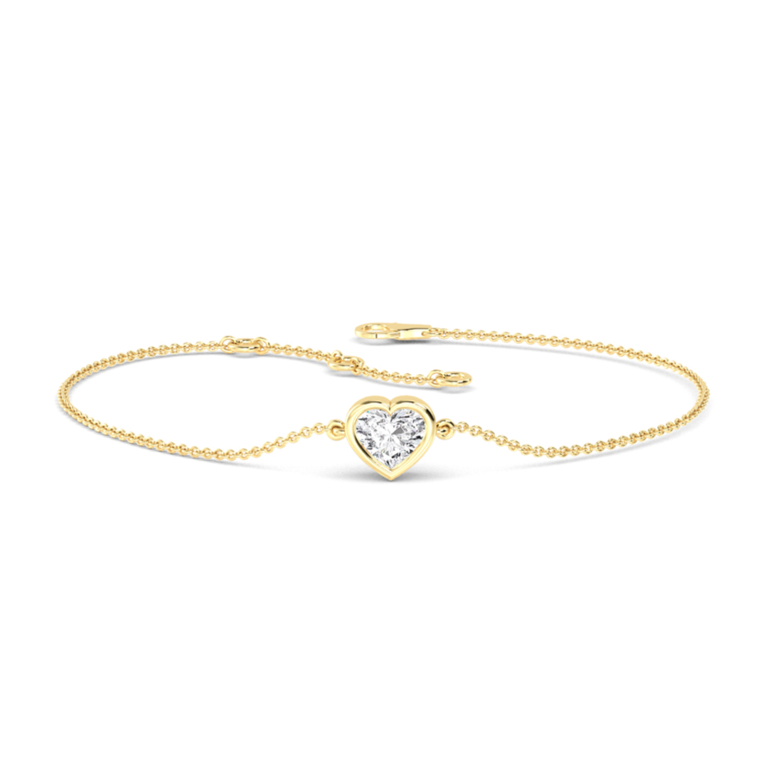 Heart Bezel Lab Grown Diamond Bracelet Hong Kong