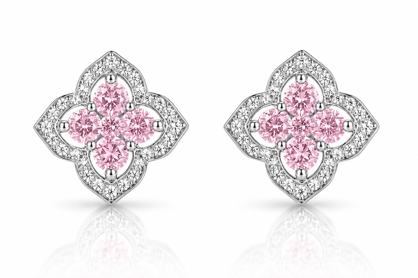 Pink Lab Grown Diamonds Hong Kong Earrings