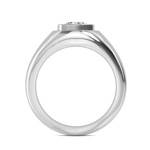 Men’s cushion-cut lab-grown diamond half eternity wedding band

