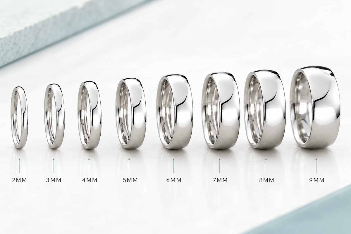 Men's wedding band Hong Kong, size guide 