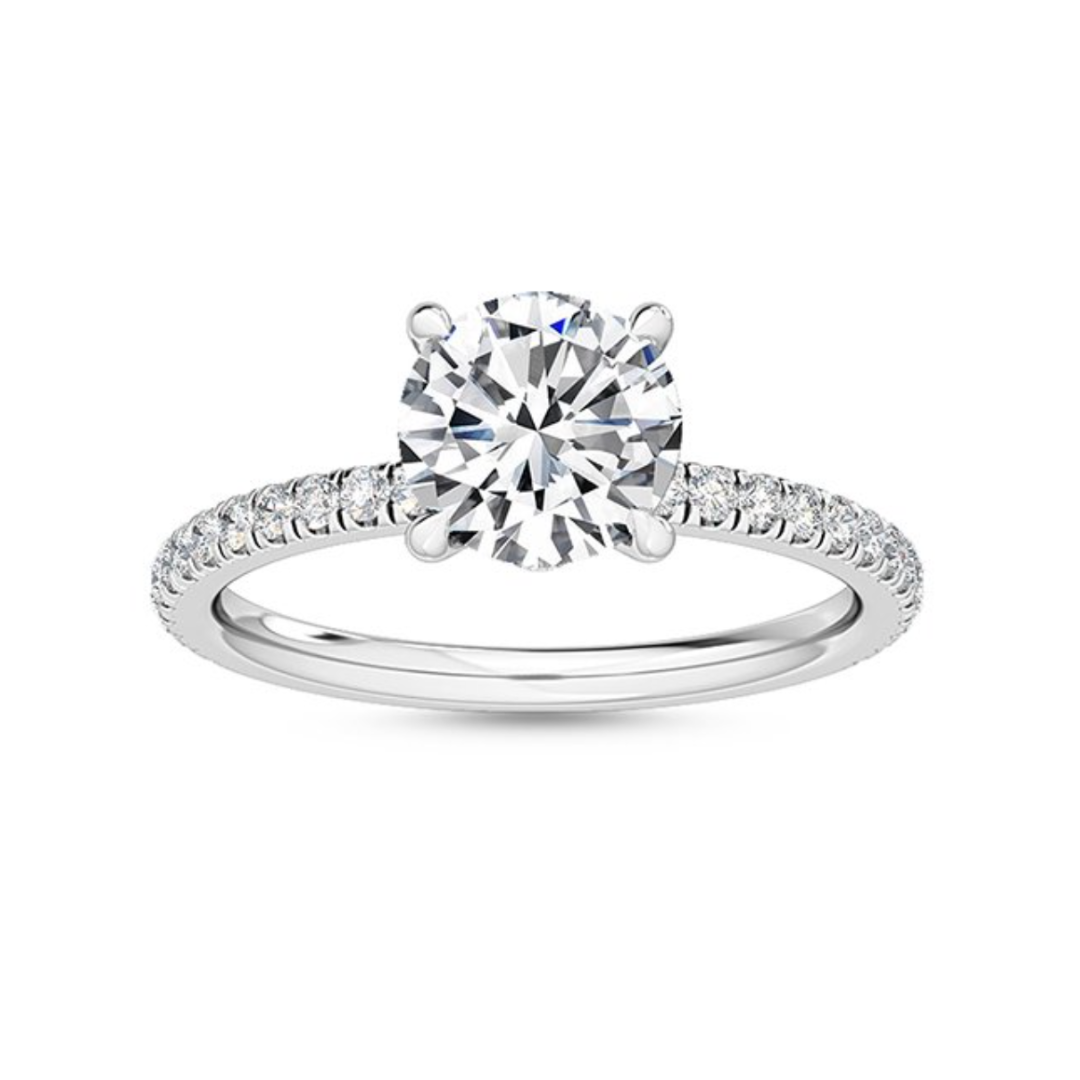 Round brilliant engagement ring