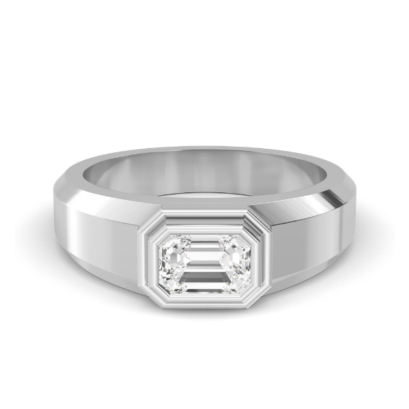 Emerald cut Wedding Band