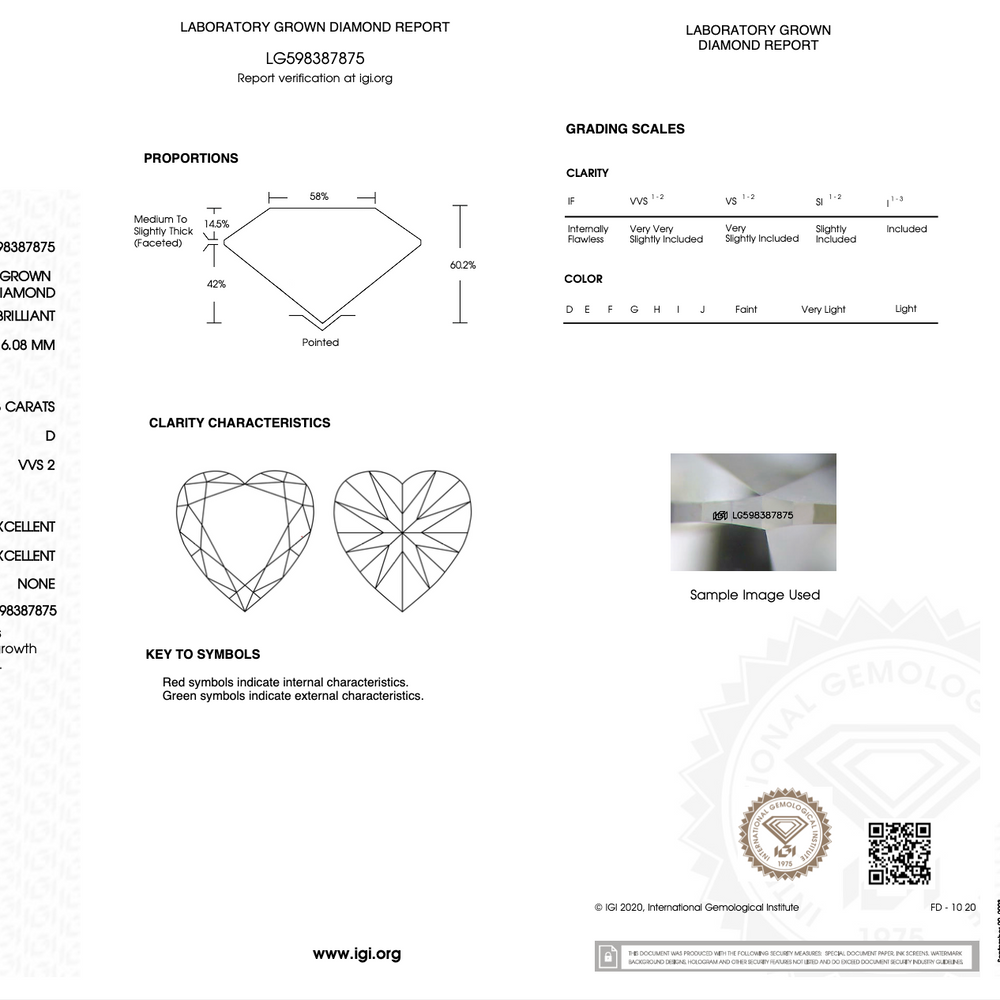 IGI Heart Brilliant 3.13 carat D VVS2