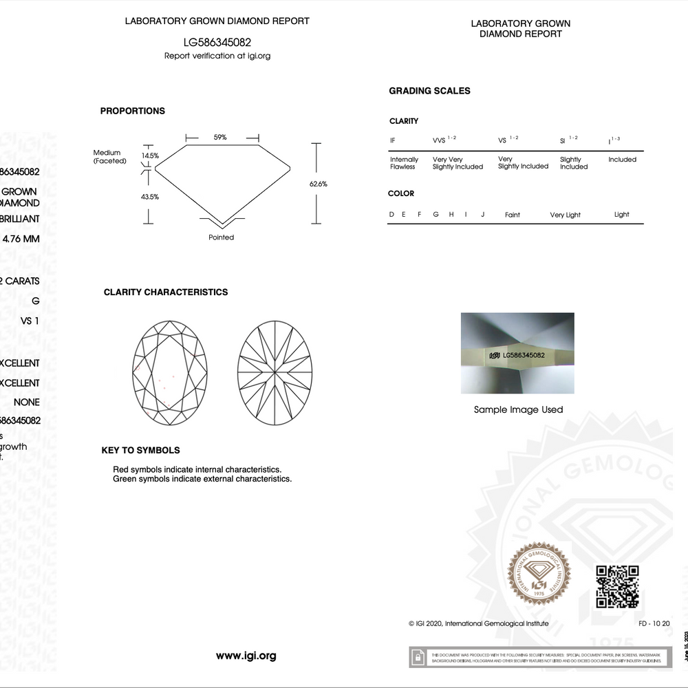 IGI Oval Brilliant 2.52 carat G VS1