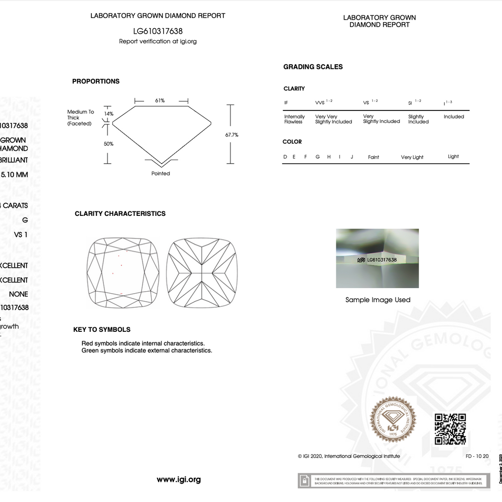 IGI Square Cushion Brilliant 2.24 carat G VS1
