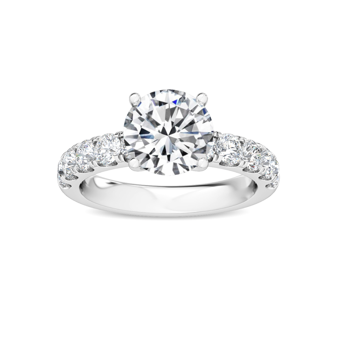 Diamond band engagement ring