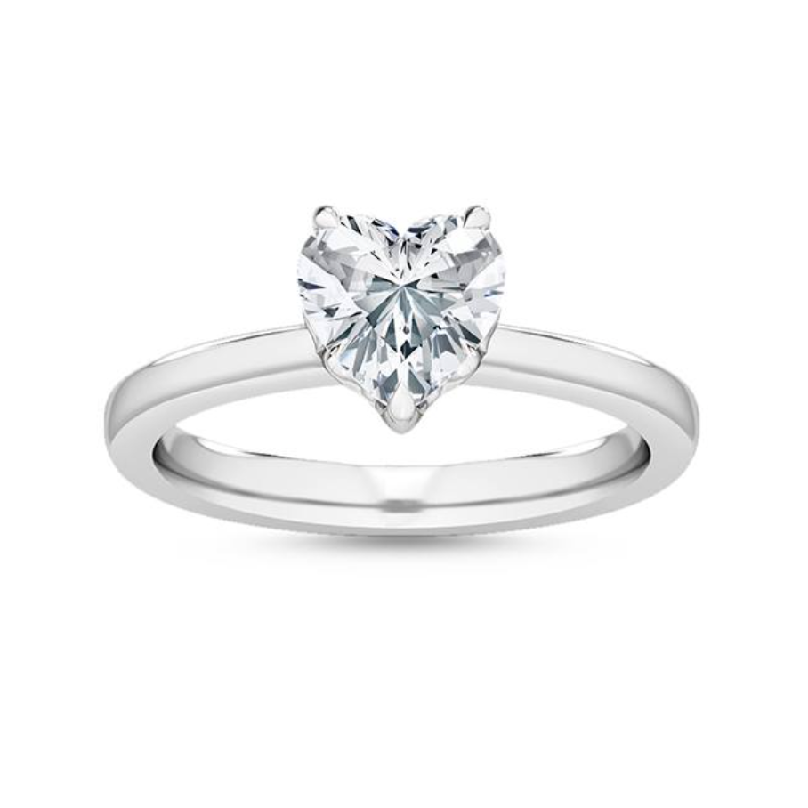 Heart Shape Solitaire Engagement Ring