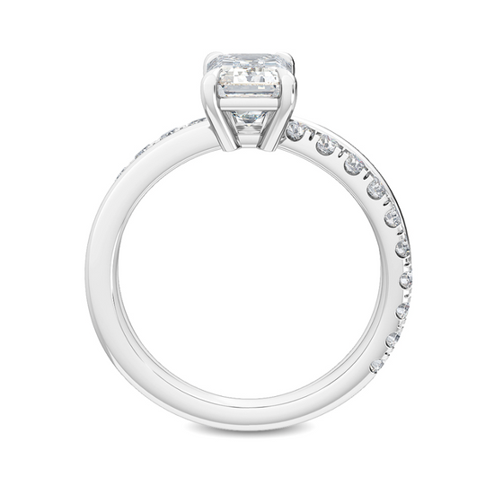 Emerald Swirl Engagement Ring